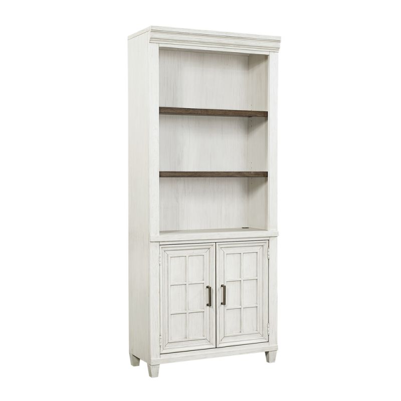 Emery Park - Caraway Door Bookcase in Aged Ivory Finish - I248-332-1