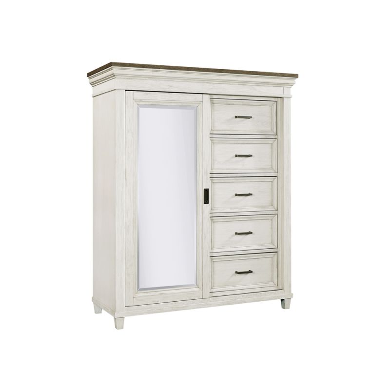 Emery Park  -  Caraway Sliding Door Chest in Aged Ivory Finish  - I248-457-2