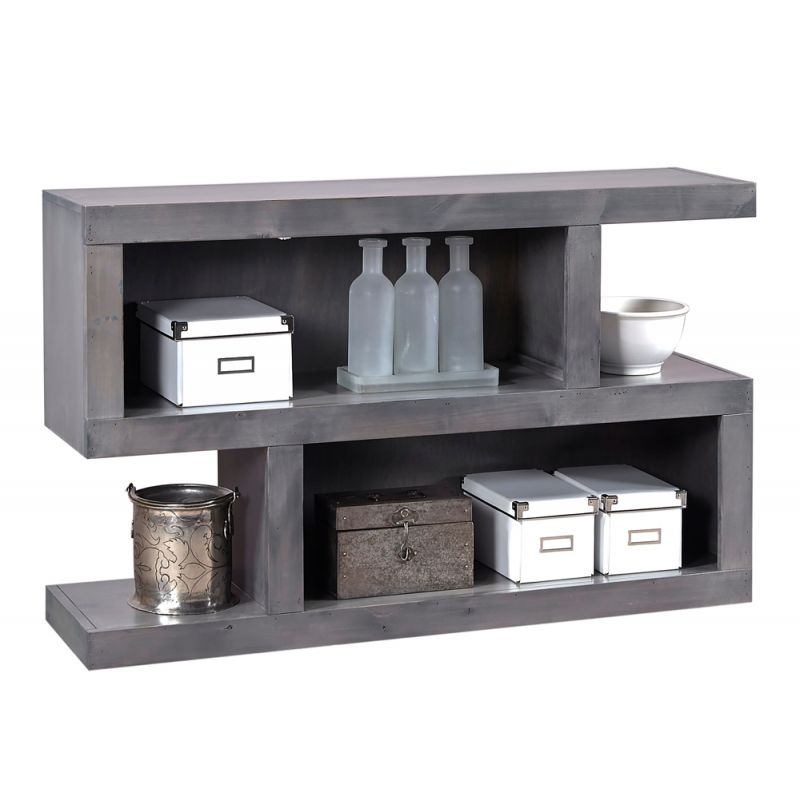 Emery Park - Contemporary Alder S Console Table in Smokey Grey Finish - DL906-GRY