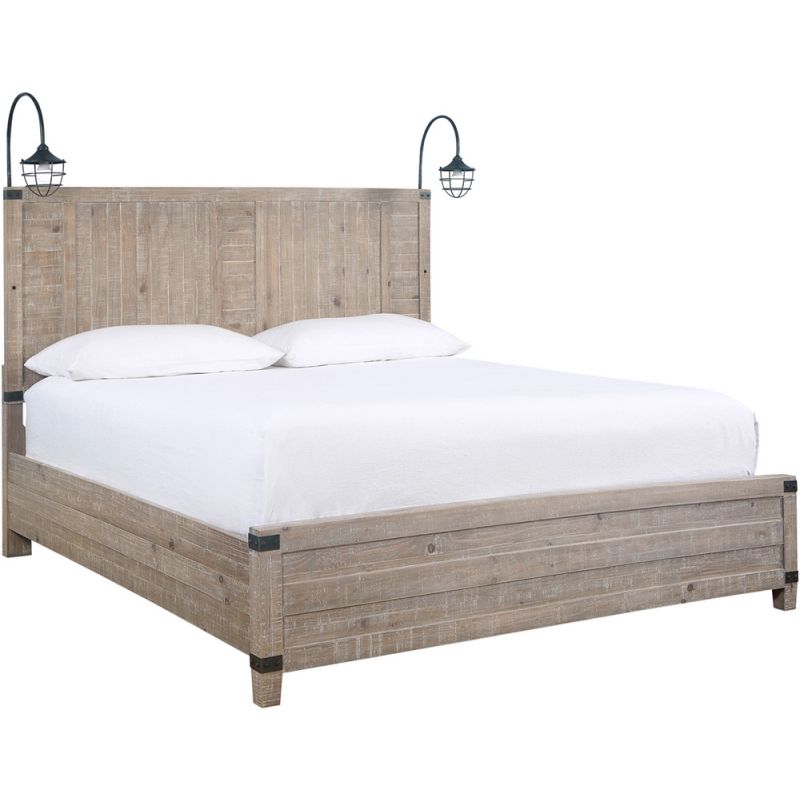 Emery Park - Foundry Cal King Non Storage Panel Bed in Weathered Stone Finish