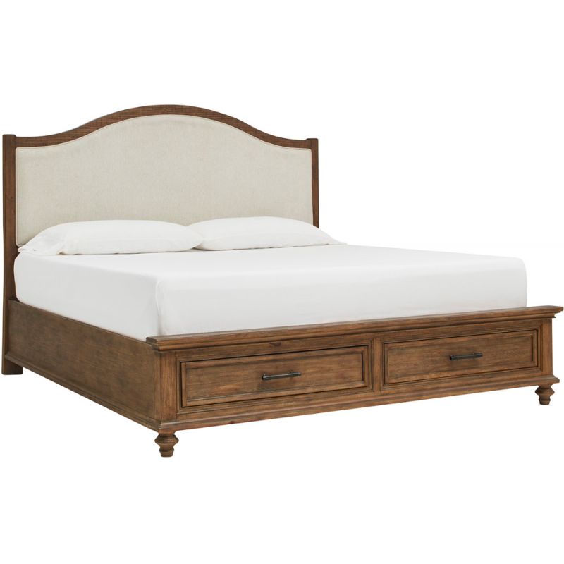 Emery Park - Hensley Cal King Storage Upholstered Bed in Honey Finish