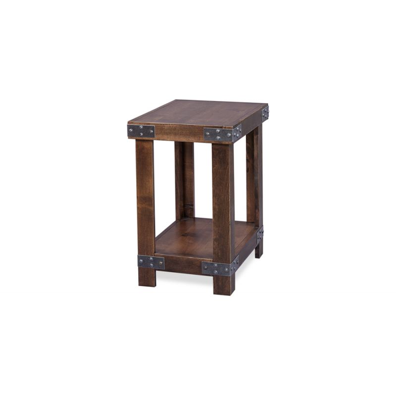 Emery Park - Industrial Chairside Table in Tobacco Finish - DN913-TOB