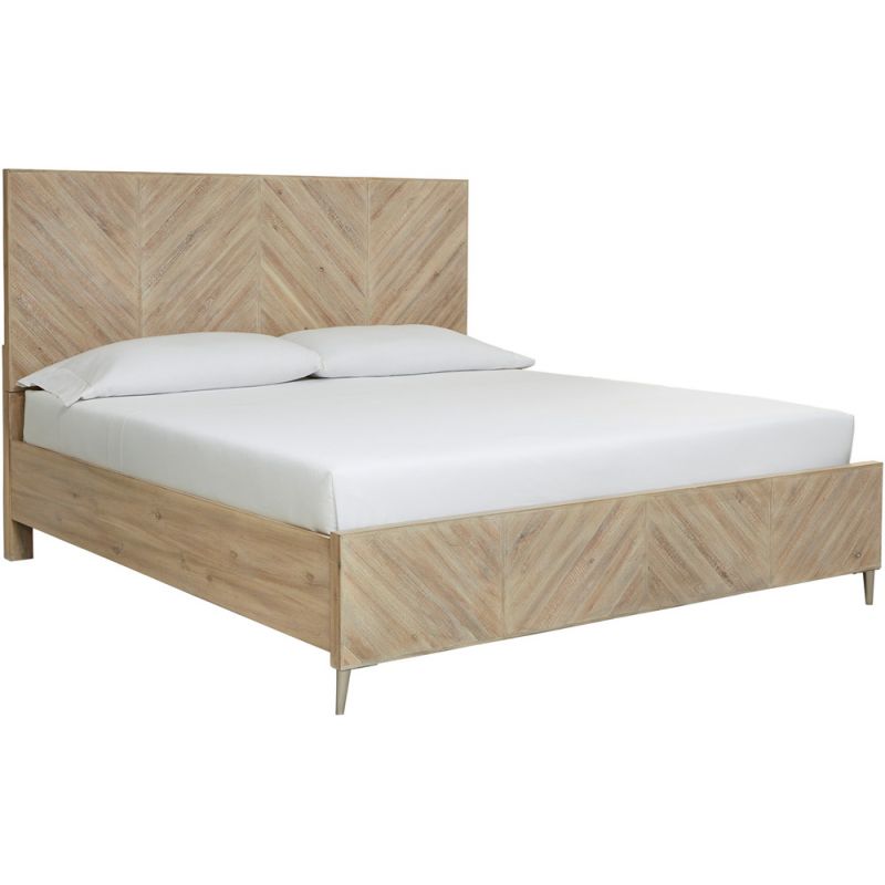 Emery Park - Maddox Cal King Non Storage Panel Bed in Biscotti Finish