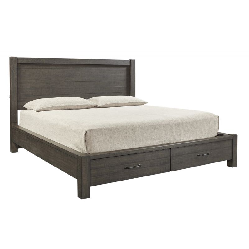 Emery Park - Mill Creek King Panel Storage Bed in Carob Finish