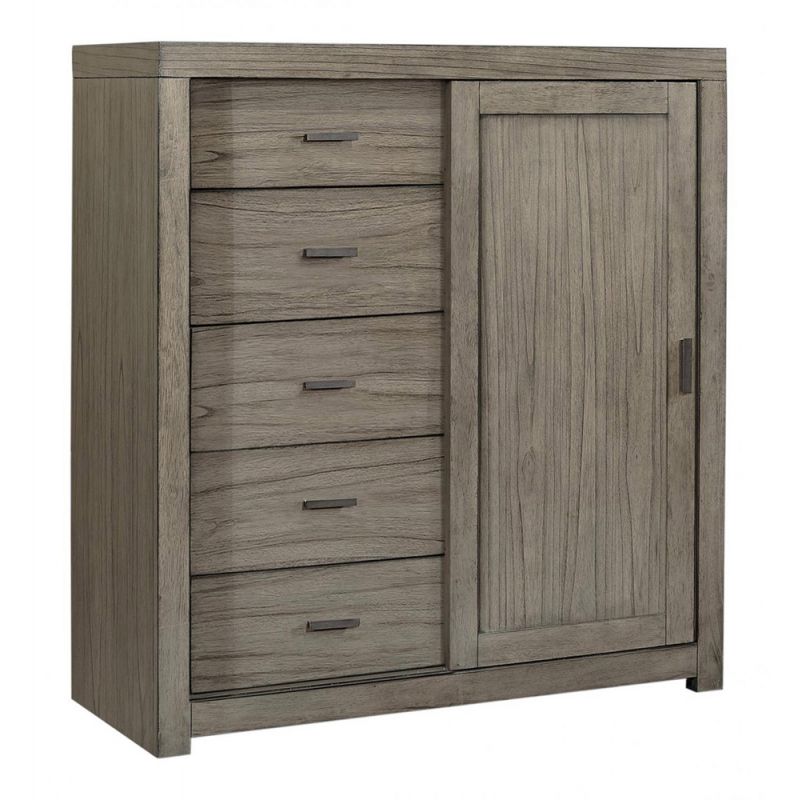 Emery Park - Modern Loft Sliding Door Chest in Greystone Finish - IML-457-GRY-1