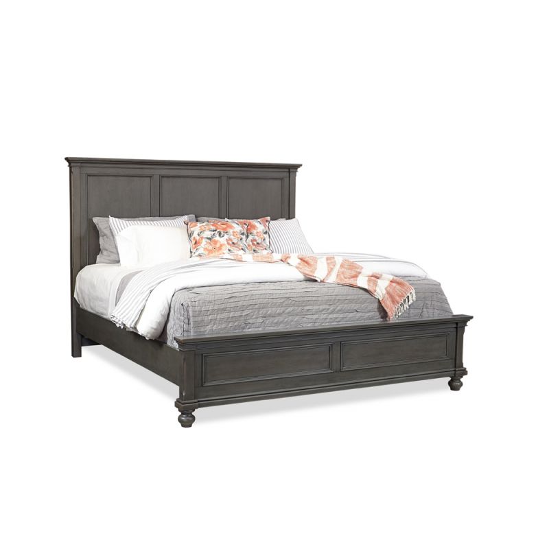 Emery Park - Oxford King Panel Bed in Peppercorn Finish