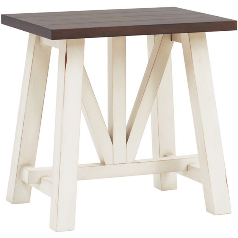 Emery Park - Pinebrook Chairside Table in Prairie White Finish - I629-9130-PRW