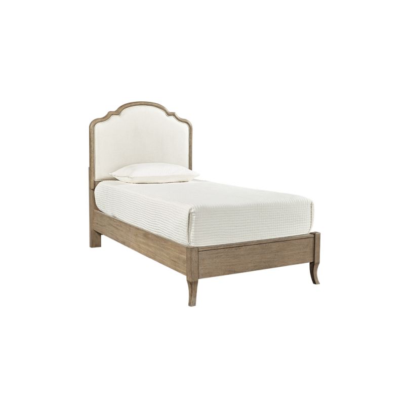 Emery Park  -  Provence Twin Upholstered Bed in Patine Finish