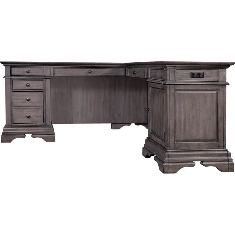 Emery Park - Sinclair L-Shaped Desk in Ash Grey Finish