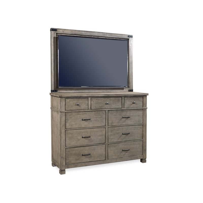 Emery Park - Tucker Chesser with TV Frame in Stone Finish
