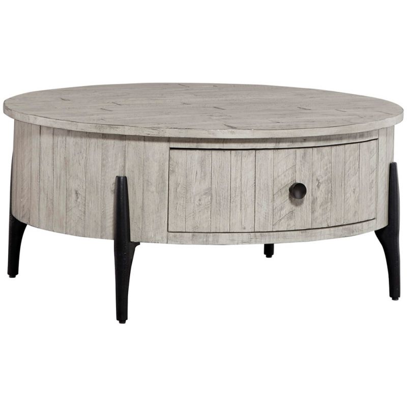 Emery Park - Zane Round Cocktail Table in Parchment Finish - I256-9101