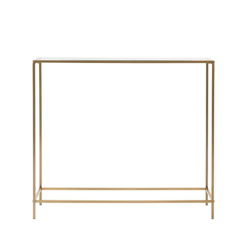 Euro Style - Arvi 36in Console in Clear Glass with Brass Base - 27274BRS