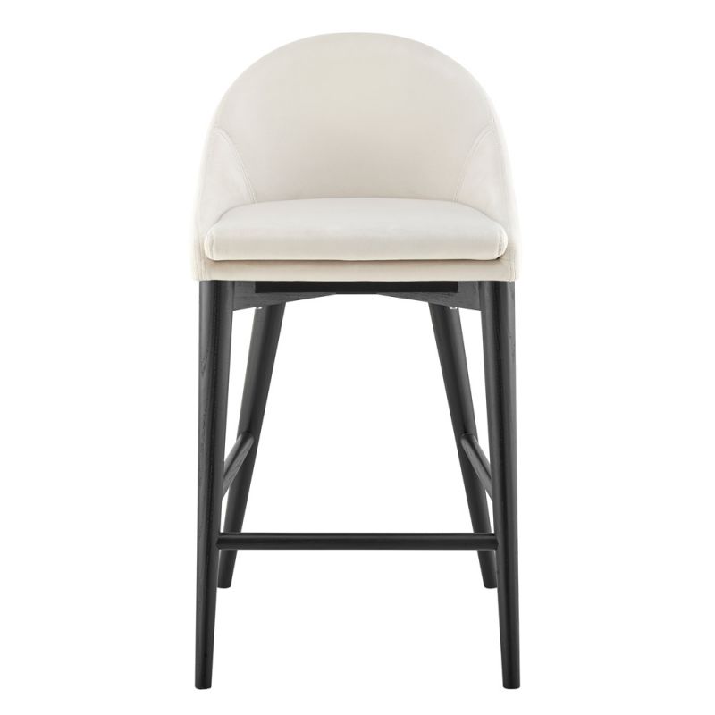 Euro Style - Baruch Counter Stool in Beige with Matte Black Legs - 38677-BG