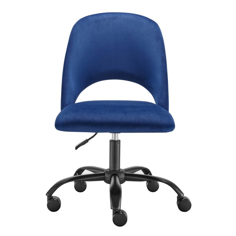 Euro Style - Alby Office Chair in Blue with Black Base - 15131-BLU