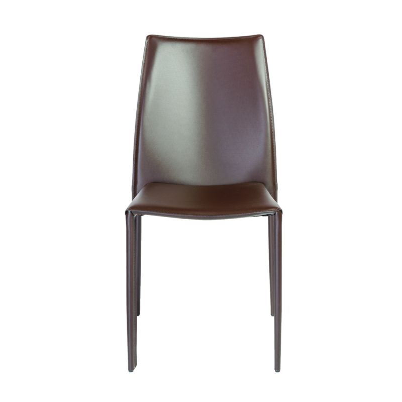 Euro Style - Dalia Stacking Side Chair in Brown (Set of 2) - 02350BRN-MP2