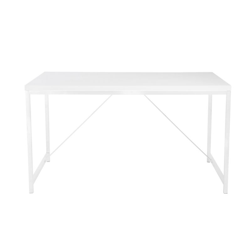 Euro Style - Gilbert Desk in White with White Frame - 23533-WHT_CLOSEOUT