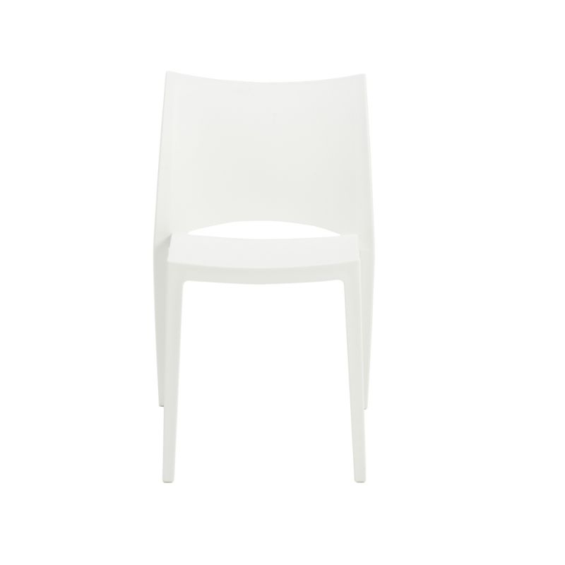 Euro Style - Leslie Stacking Side Chair in White (Set of 2) - 90034WHT-MP2