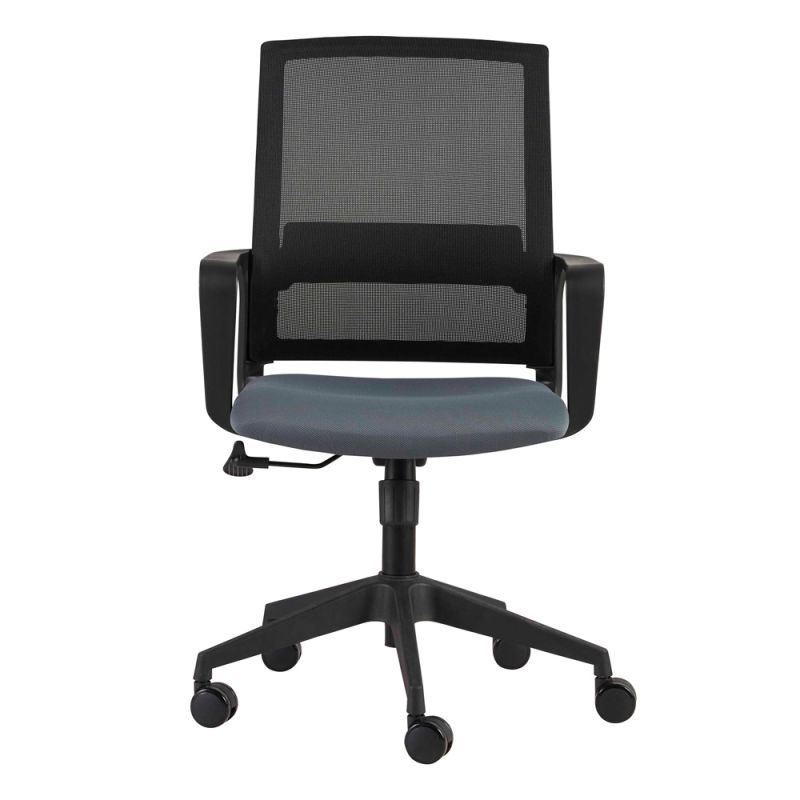 Euro Style - Livia Office Chair in Gray with Black Base - 39001GRY