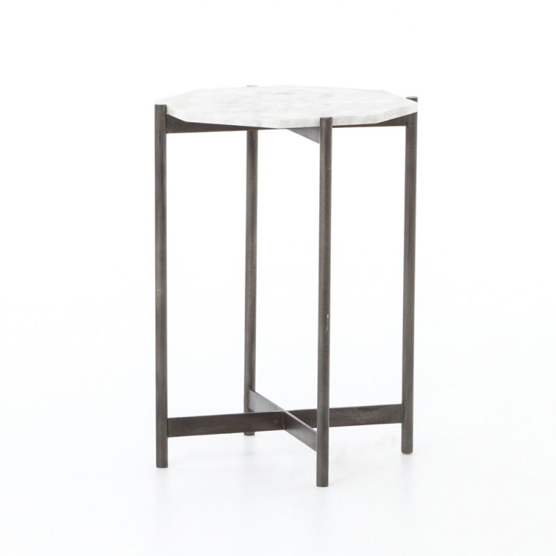 Four Hands - Adair Side Table - Hammered Grey W/Clear - 106595-007