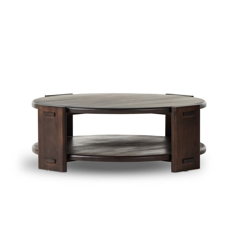 Four Hands - Aiden - Two Tier Coffee Table - Matte Brown Neem - 236343-002