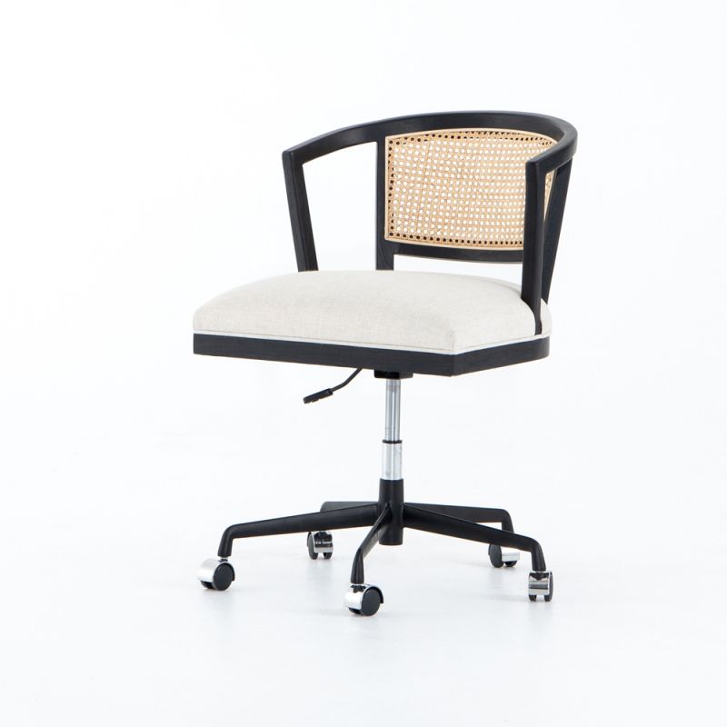 Four Hands - Alexa Desk Chair - Brushed Ebony - 101047-006