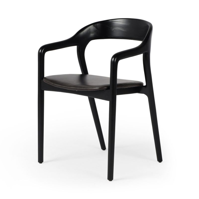 Four Hands - Amare Dining Armchair - Sonoma Black - 236452-002