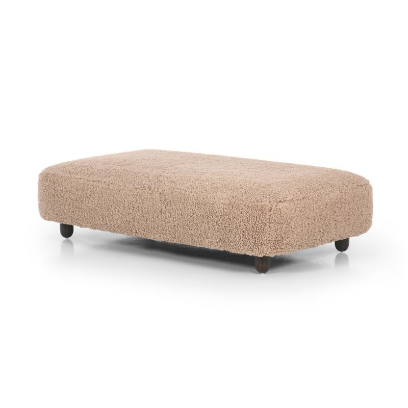 Four Hands - Aniston Rectangle Ottoman - Andes Toast - 233140-002