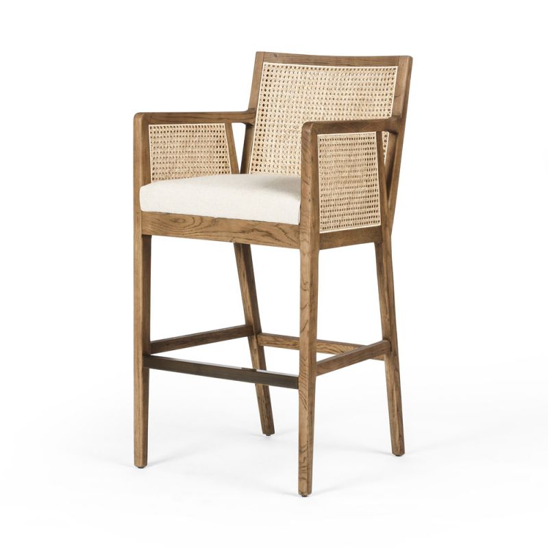 Four Hands - Antonia Cane Bar Stool - Savile Flax - 109035-007