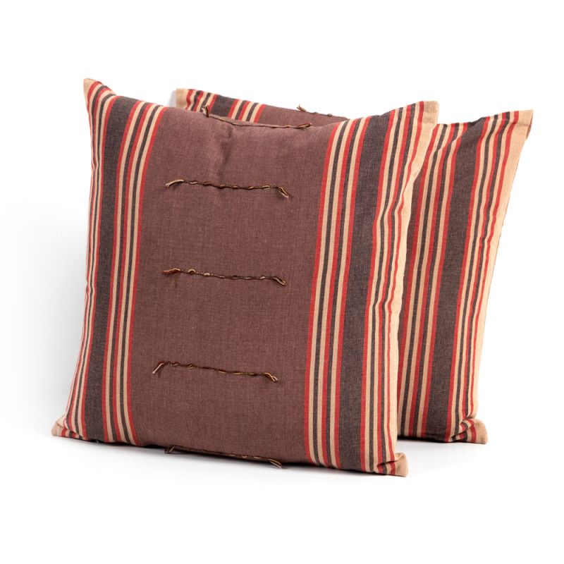 Four Hands - Archna Pillow Set - Rusted Stripe (Set of 2) - 20