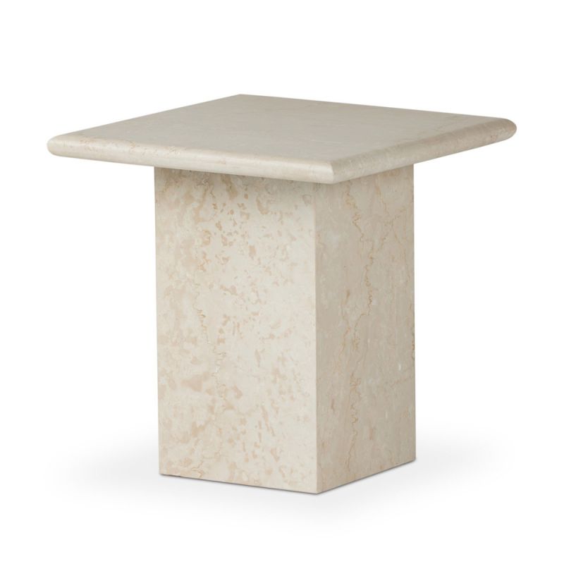 Four Hands - Arum End Table - Cream Marble - 229632-001