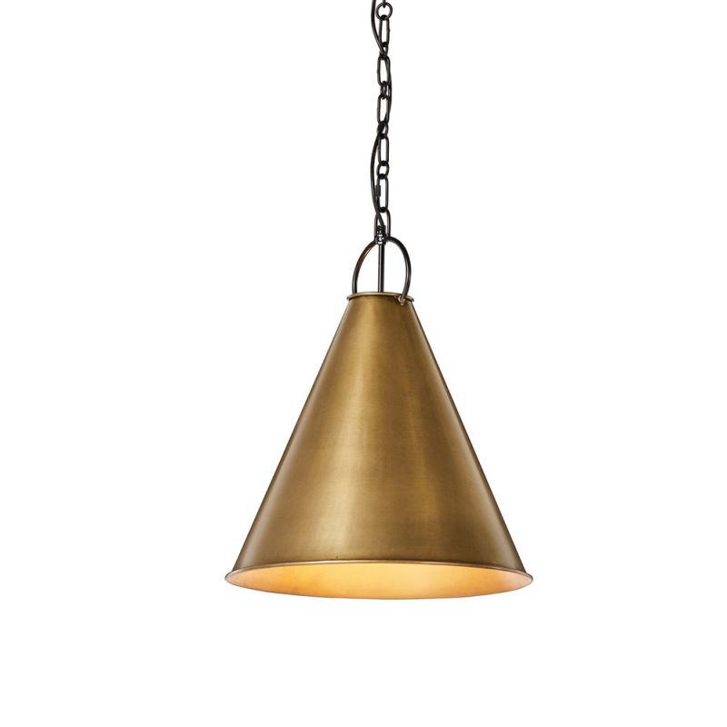 Four Hands - Asher - Cone Pendant - Weathered Brass - 237284-002