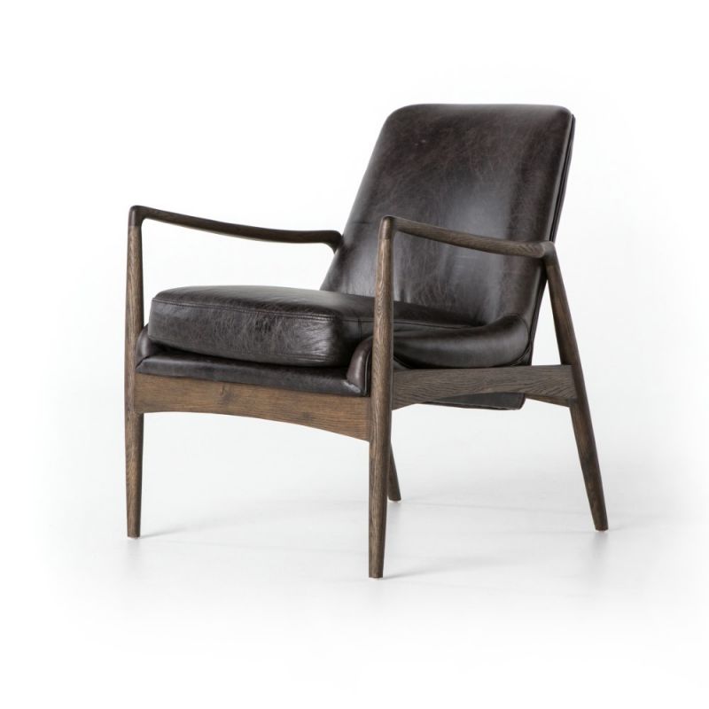 Four Hands - Braden Leather Chair - Durango Smoke - 105660-024