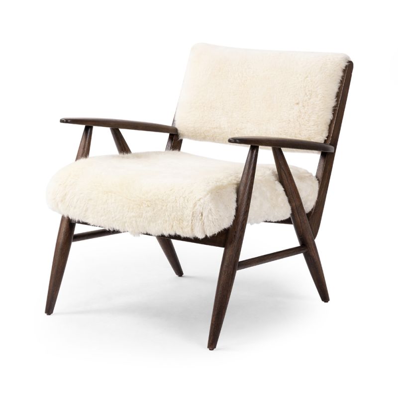 Four Hands - Ashford - Papile Chair-Cream Shearling - 235211-002
