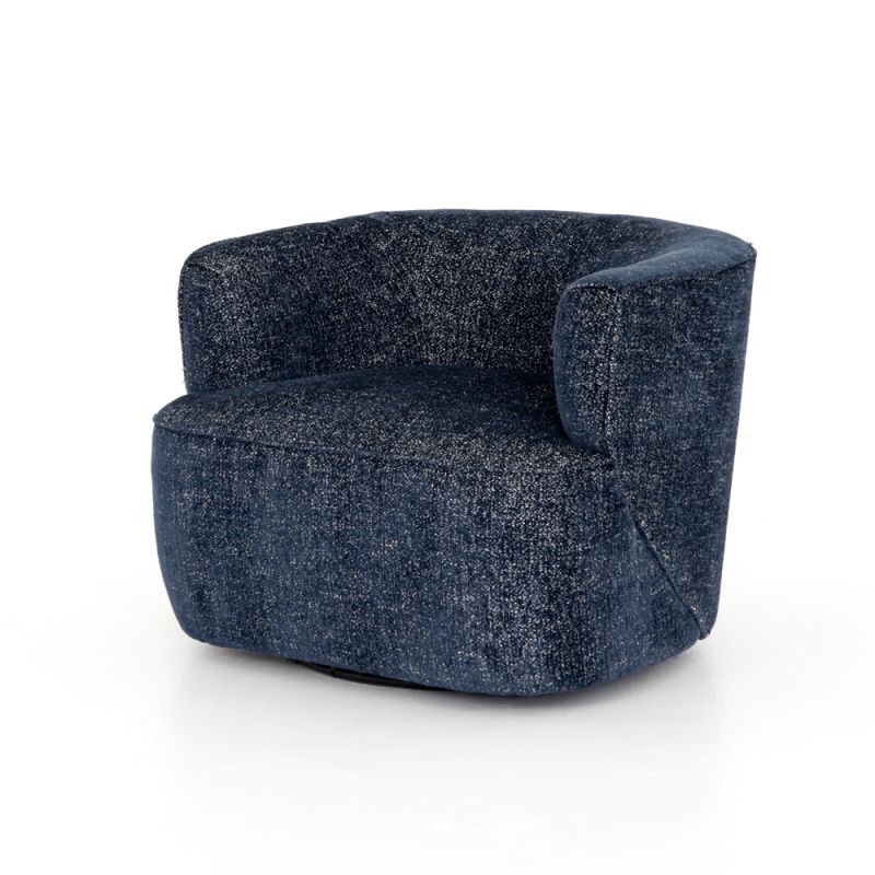 Four Hands - Atelier - Mila Swivel Chair-Comal Azure - UATR-060-817P
