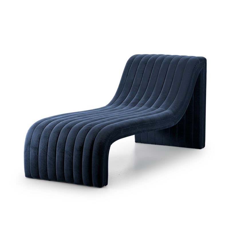 Four Hands - Augustine Chaise Lounge - Sapphire Navy - 229871-001