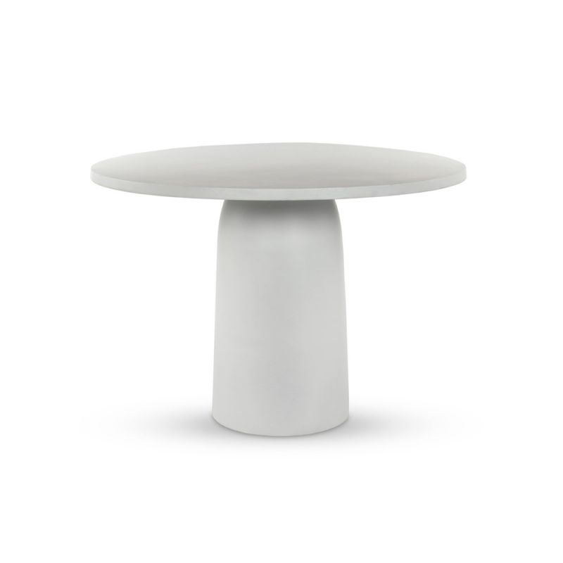 Four Hands - Basil Outdoor Dining Table - Matte White Cast Aluminum - 232410-003