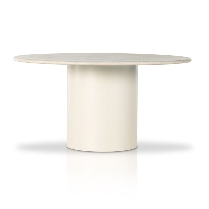 Four Hands - Belle Round Dining Table - Cream Marble - 235793-001