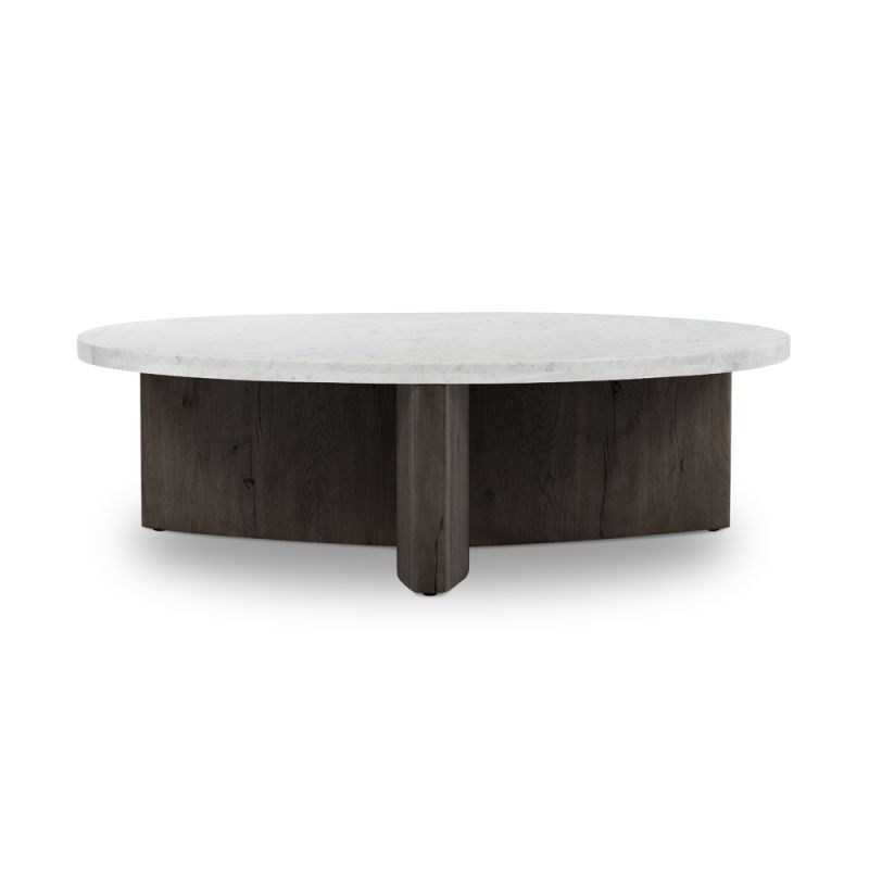Four Hands - Bina - Toli Coffee Table-Italian White Marble - 228121-010