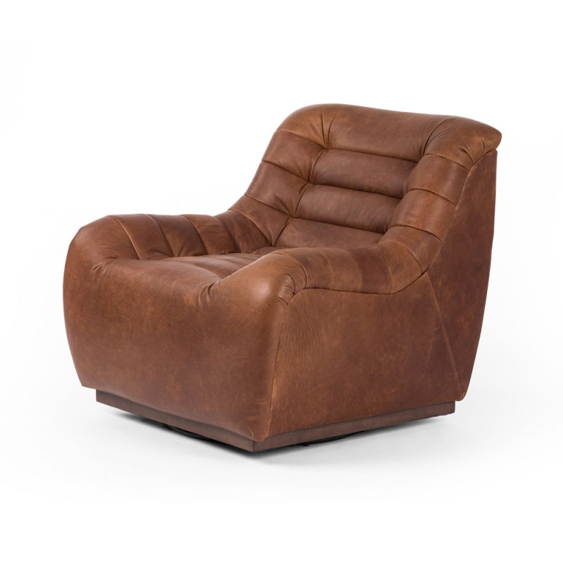 Four Hands - Binx Swivel Chair - Heirloom Sienna - 226429-002