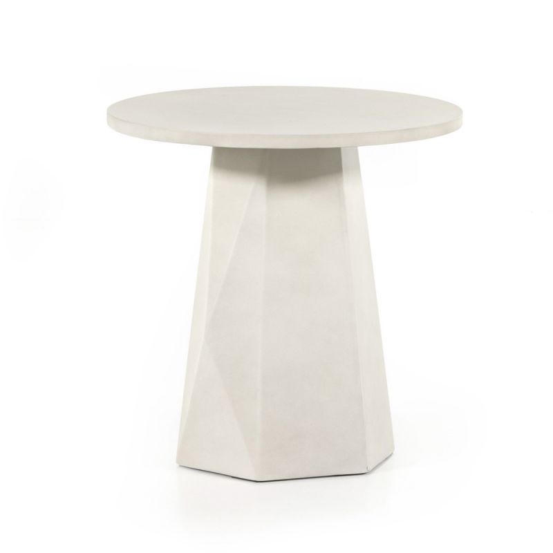 Four Hands - Bowman Outdoor End Table - White Concrete - 105430-003