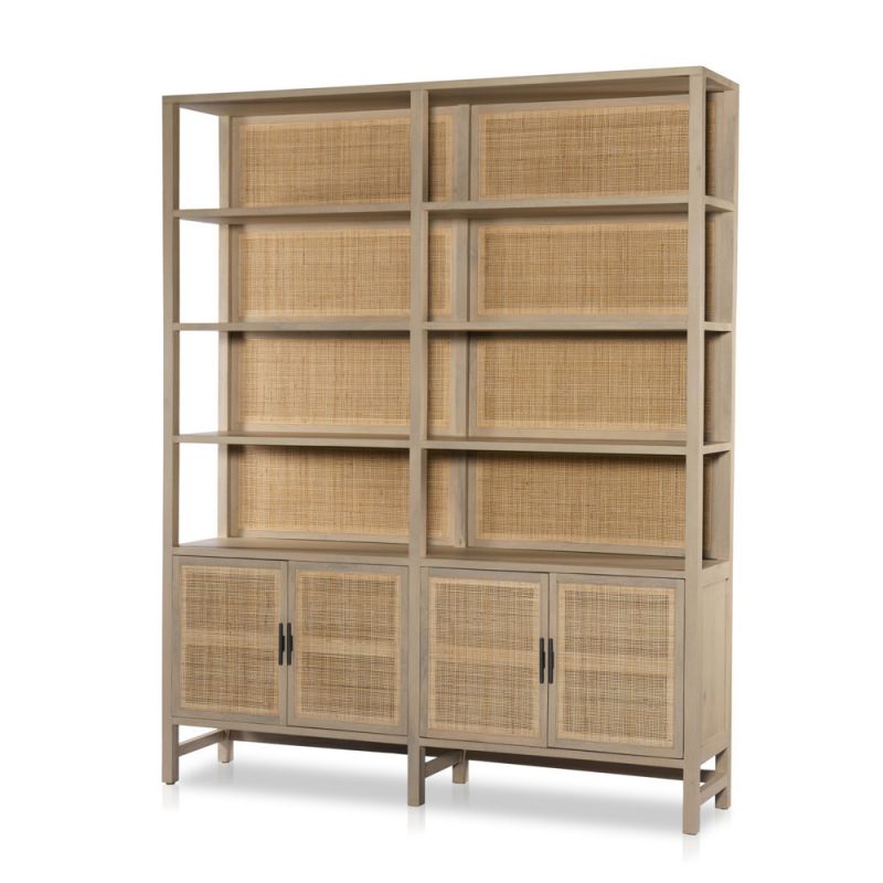 Four Hands - Caprice Wide Bookshelf - Natural Mango - 234775-002