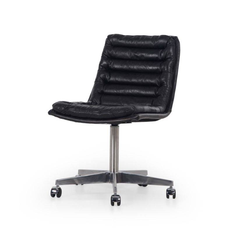 Four Hands - Malibu Desk Chair - Rider Black - 105699-011