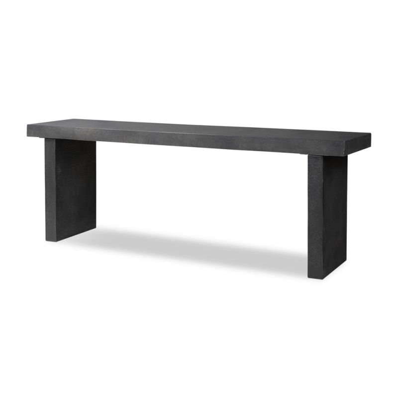 Four Hands - Chandler - Huesca Outdoor Console Table - Distressed Graphite Concrete - 241696-001