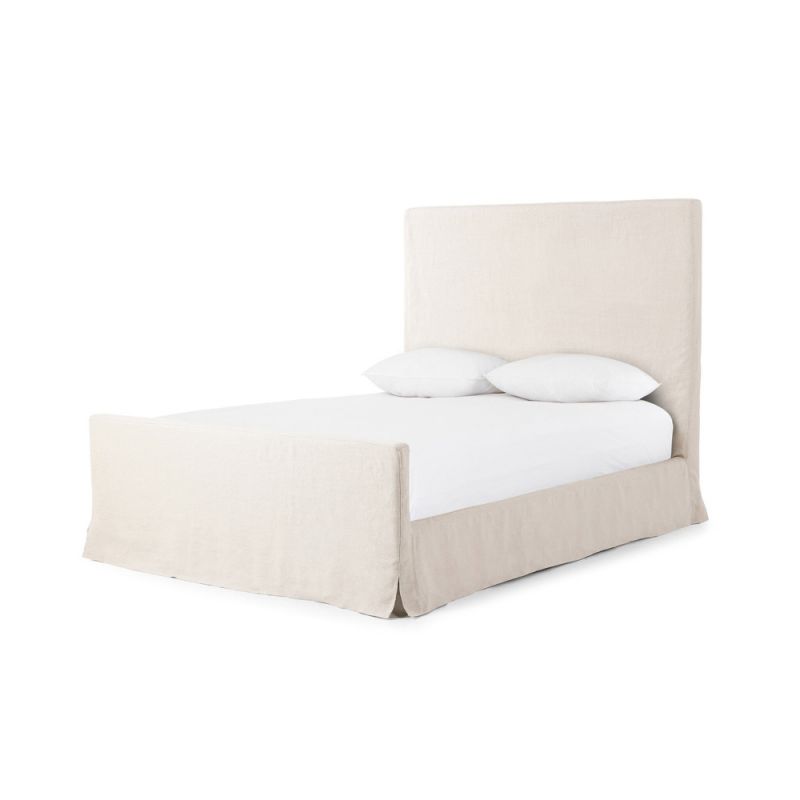 Four Hands - Daphne King Slipcover Bed - Brussels Natural - 234702-002