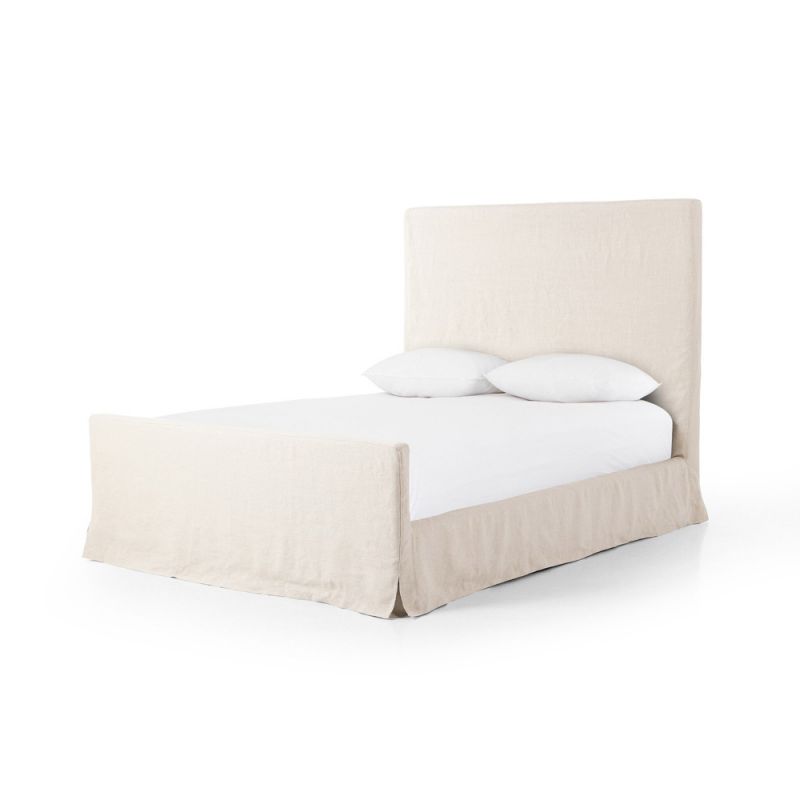 Four Hands - Daphne Queen Slipcover Bed - Brussels Natural - 234702-001