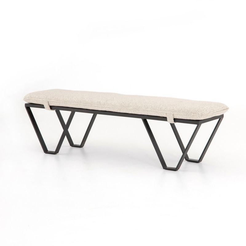 Four Hands - Darrow Bench - Perin Oatmeal - 106189-006