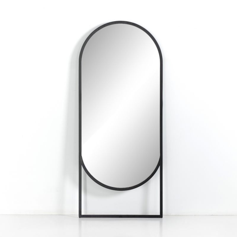 Four Hands - Dawson Floor Mirror - Matte Black - 106324-004