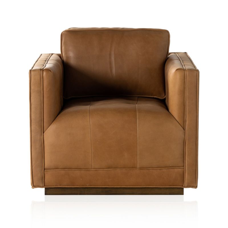 Four Hands - Easton - Kiera Swivel Chair - Palermo Cognac - 106065-014