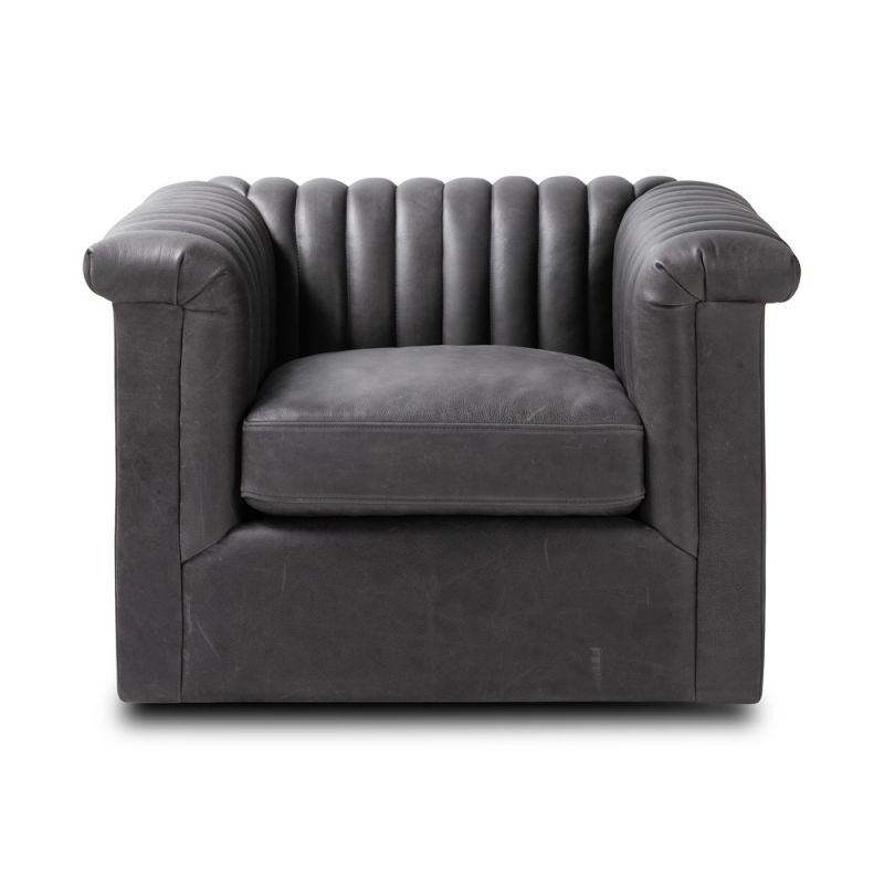 Four Hands - Easton - Watson Swivel Chair - Palermo Black - 228278-005