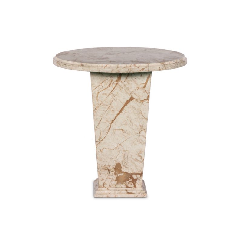 Four Hands - Element - Eslo End Table - Desert Taupe Marble - 238134-001